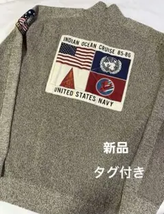 新品　AVIREX フルジップ ニットブルゾン ドライバーズニットジャケット