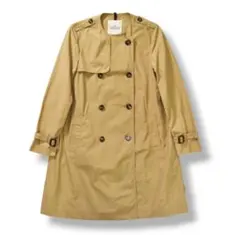 モンクレール MONCLER PETRA ノーカラート レンチコート 0ベージュ