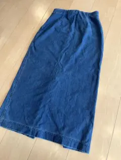 【UNIQLO】デニムジャージーナローロングスカート