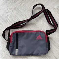 adidas ショルダーバッグ グレー/ピンク