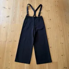 極美品✨プラージュ サスペンダー ワイドパンツ シルク混 スラックス 