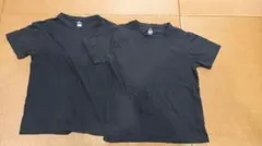 ブラック Tシャツ XSサイズ 2枚セット