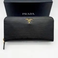 ✨Sランク・箱保証書付き✨ PRADA 長財布 サフィアーノ ジップ 