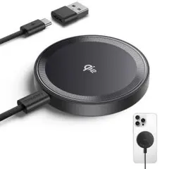 THREEKEY ワイヤレス充電器Qi2 PSE 公式認証15W