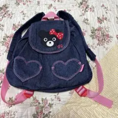 20✖️22㎝ミキハウス美品ビー子ちゃんデニムリュック