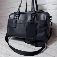 希少　コーチ　ボストン　ショルダーバック　2way サフィアーノレザー　ブラック