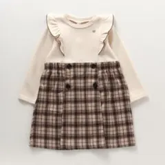 ［新品未開封］チェック・ツイードドッキングワンピース