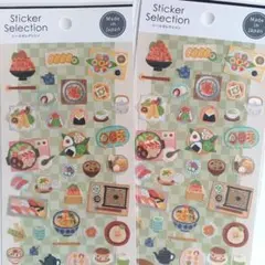 Sticker Selection 和食 シール 2枚セット　セリア
