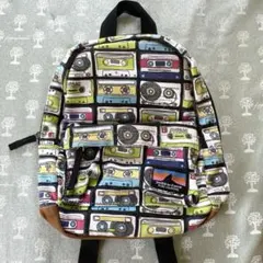 イエローフェイス カセットテープ柄キッズベビーリュック