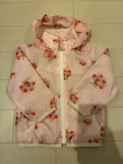花柄ピンクジャケット　フード付き　ホットビスケッツ　80