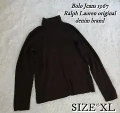 【90s希少】 XLポロジーンズ ラルフローレンアンゴラ混 タートルネックニット