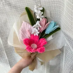 母の日 ギフト 枯れないお花 モールフラワー ブーケ ハンドメイド