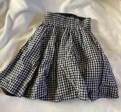 ギンガムチェック　フレア　スカート　リバーシブル　2way
