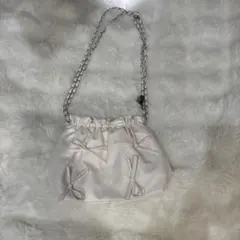 SHEIN カバン 白 リボン