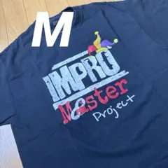 【040】ギルダン　プリントTシャツ　M 文字ロゴ　ブラック