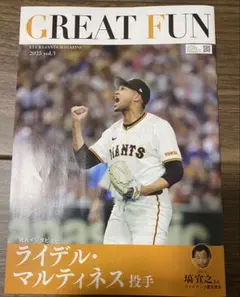 ジャイアンツ 雑誌 GREAT FUN 2025 VOL3 ライデルマルティネス