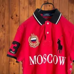 ポロラルフローレン✨半袖ポロシャツ【SP】ポニー刺繍　MOSCOW 赤
