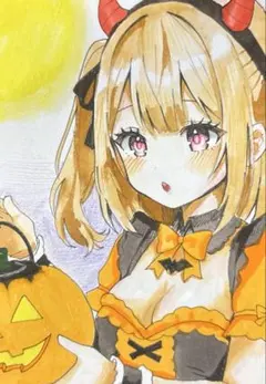 【原画】手描き オリジナルイラスト デビルちゃん No.33 アナログ 美少女