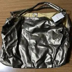 メタリックシルバー トートバッグ