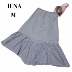 美品☆IENA 日本製　ストライプロングスカート　フレア　M 裏地付き