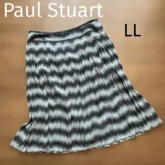 【美品】Paul Stuart グラデーション プリーツスカート モノトーン Lのサムネイル