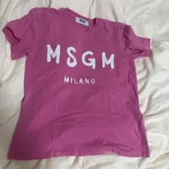 MSGM ピンク　ロゴTシャツ
