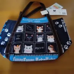 FuwaFuwaNekoNeko トートバッグ 猫柄　お買い物　マザーズバッグのサムネイル