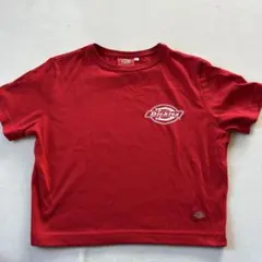 ディッキーズ　Tシャツ　ミニ丈 Dickies Tシャツ　赤