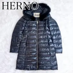 ヘルノ ダウンコート ELISA 　23年　ホワイトフォックスファー 定価20万