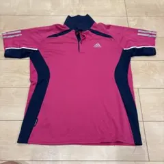 adidas ポロシャツ ピンク/ネイビー