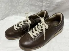 【未使用級】ASAHI MEDICAL WALK レザースニーカ（23.5）茶