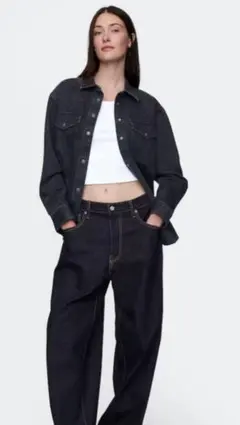 GAP スーパーバギーデニム　ダークリンス　31×32