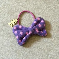 東京ディズニーリゾート　リボンヘアゴム【ミニーチャーム付き】