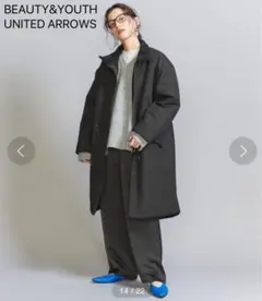 【美品】ボア×ポリエステル フィッシュテール リバーシブル コート2way