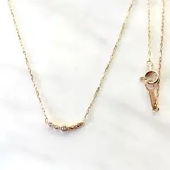 4℃ ヨンドシー　K10 ネックレス　ダイヤモンド　ピンクゴールド　箱付のサムネイル