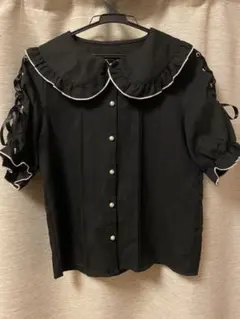 MA*RS 黒 半袖 ブラウス リボン