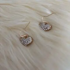 ハート型クリスタルピアス＊新品未使用