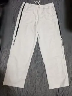 ホワイト ジョガーパンツ サイドストライプ　XL