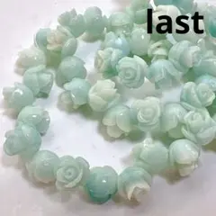 xk734/SALE！人工石◇バラ　マーブルグリーン　約8mm 1連