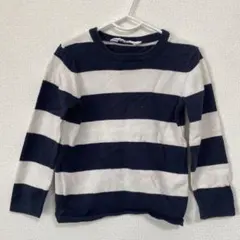 H&M 長袖カットソー 104cm ネイビーとホワイト