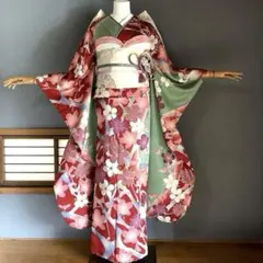 振袖フルセット　高身長　吉澤友禅　手描き　成人式振袖　振袖　裄丈70 ➕サイズ 振袖フルセット 吉澤友禅 手描き友禅 成人式振袖 振袖 裄丈66 水色