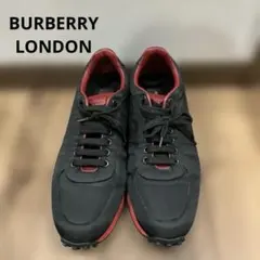 BURBERRYバーバリー ロンドン メンズ スニーカー ブラック レッドのサムネイル