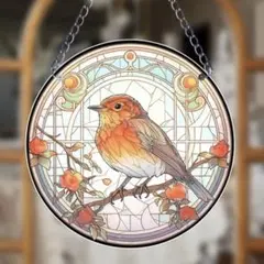 サンキャッチャー 壁掛け飾り ステンドグラス 鳥 インテリア 3