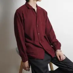 INTERMEZZO D'URBAN オープンカラーシャツ 赤 /W173