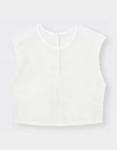 GU メッシュT ノースリーブ  ホワイト