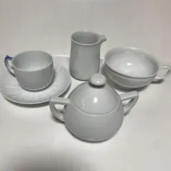 深川製磁ホワイトティーカップセット