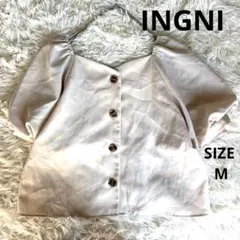 【INGNI】イング パフスリーブ ブラウス ベージュ Mのサムネイル