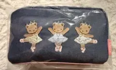 Chacott×familiar初コラボ✨バレエベア刺繍 ポーチ デニム - メルカリ
