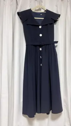 極美品 agnes b. レース襟 リネン混 オールインワン ワイド 40 - メルカリ