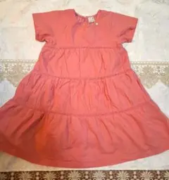 ☆petit main極美品☆100%綿☆ピンク 2ポケット ワンピ 100